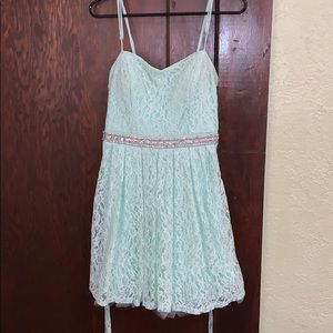 Lacy mint dress